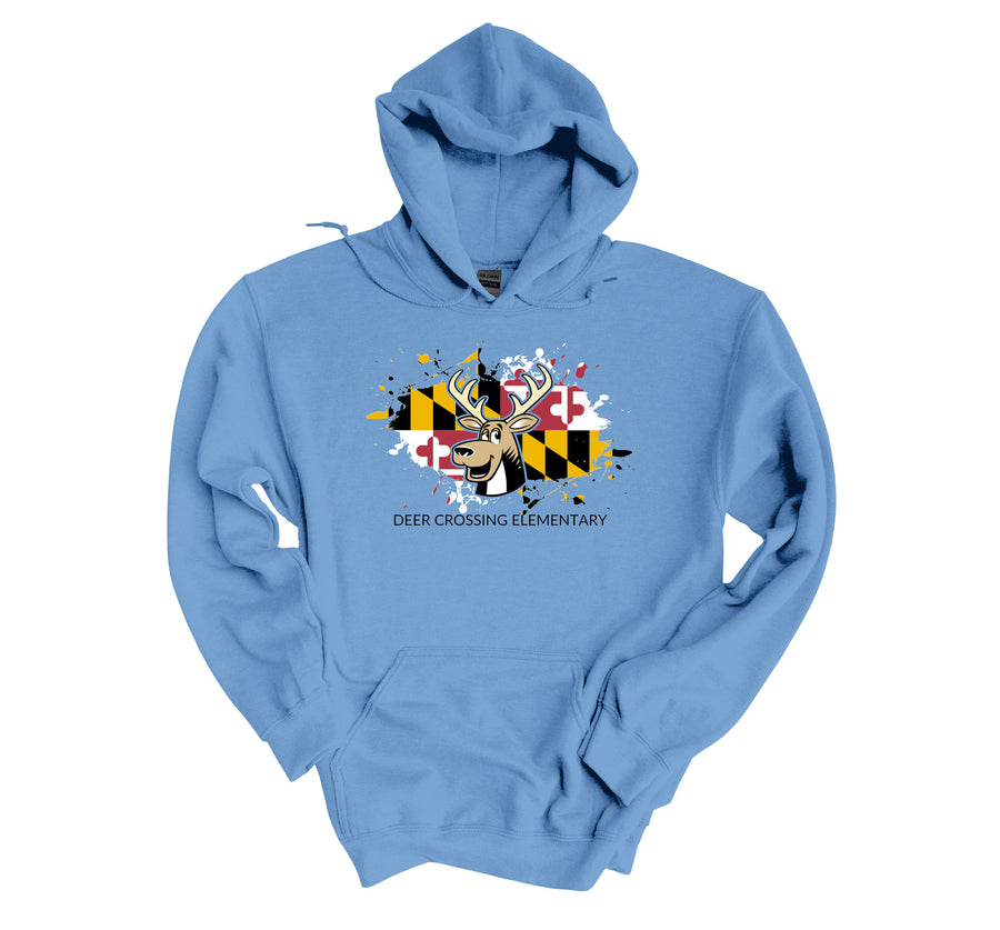 Deer Crossing Elementary- MD Flag Hoodie