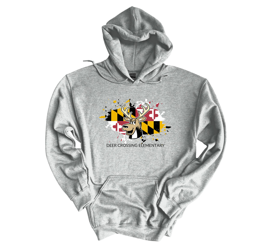 Deer Crossing Elementary- MD Flag Hoodie