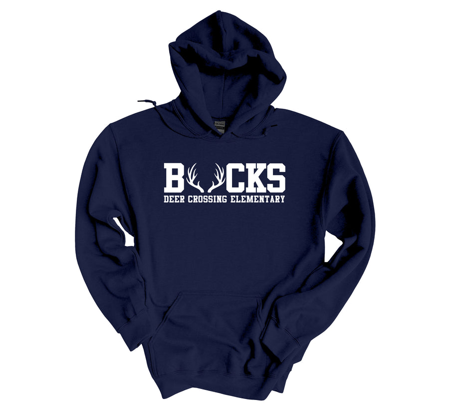 Deer Crossing Elementary- Bucks Design Hoodie