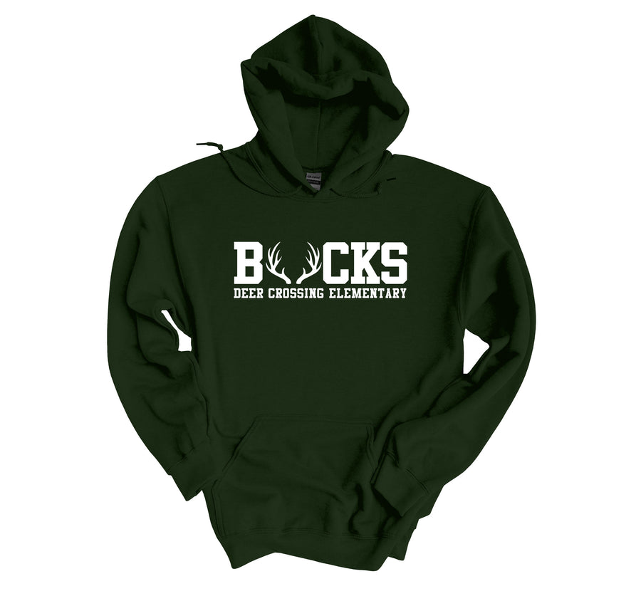 Deer Crossing Elementary- Bucks Design Hoodie