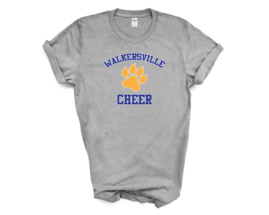 Walkersville Lions Cheer Shirt with paw