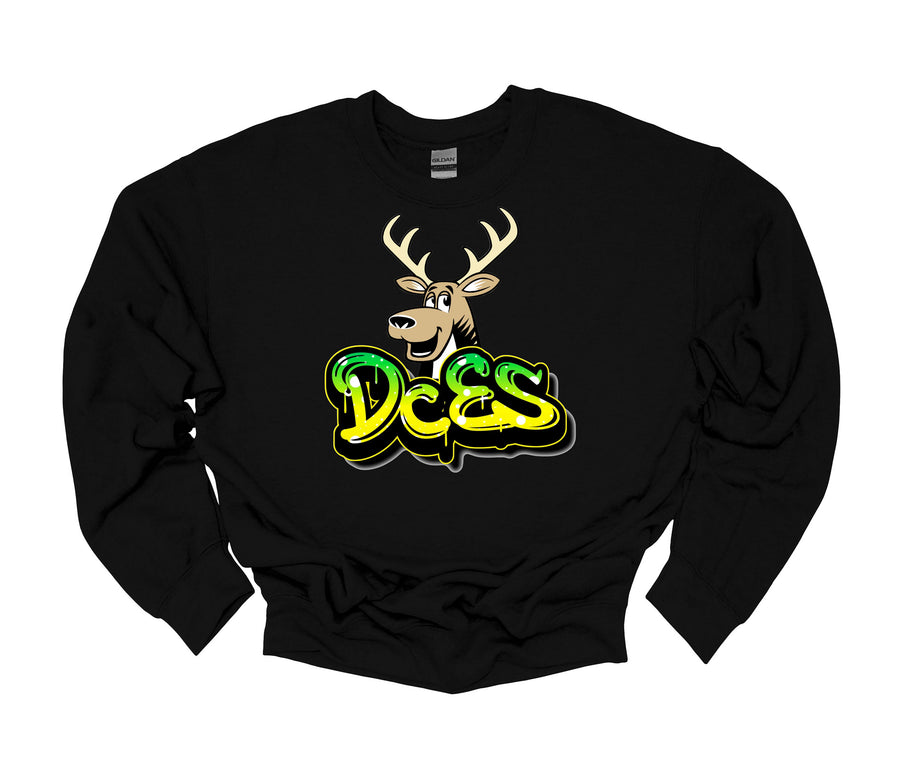 Deer Crossing Elementary- Graffiti Design Sweatshirt