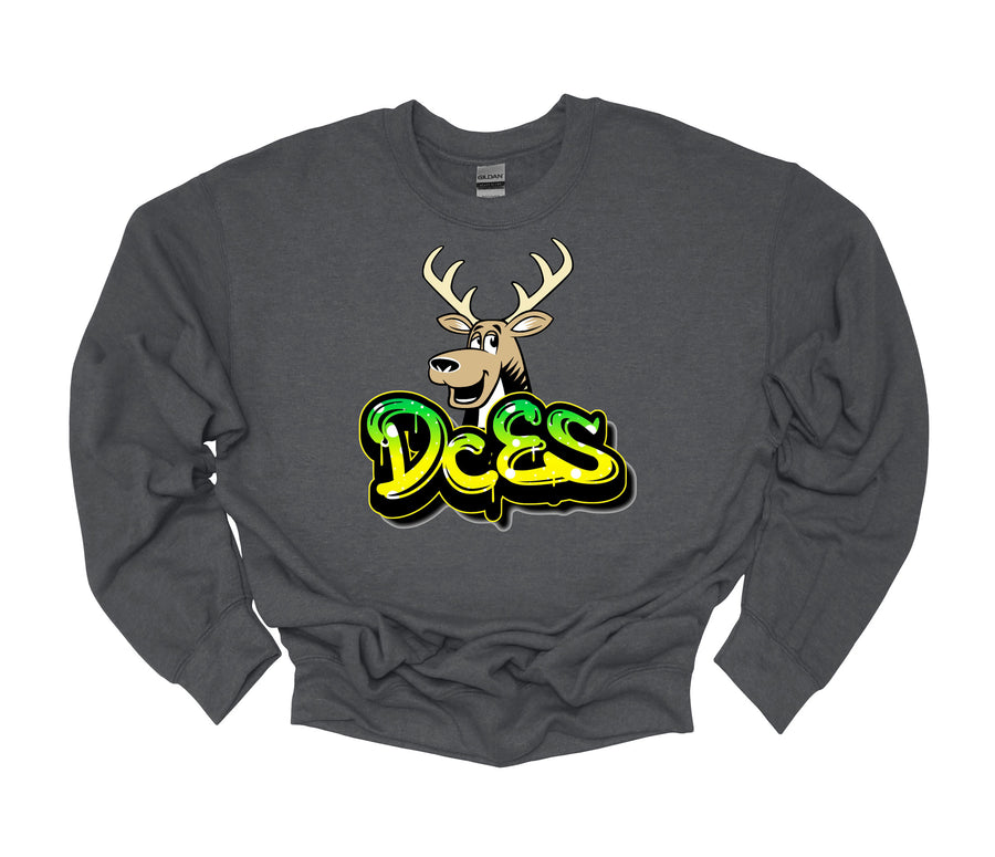 Deer Crossing Elementary- Graffiti Design Sweatshirt