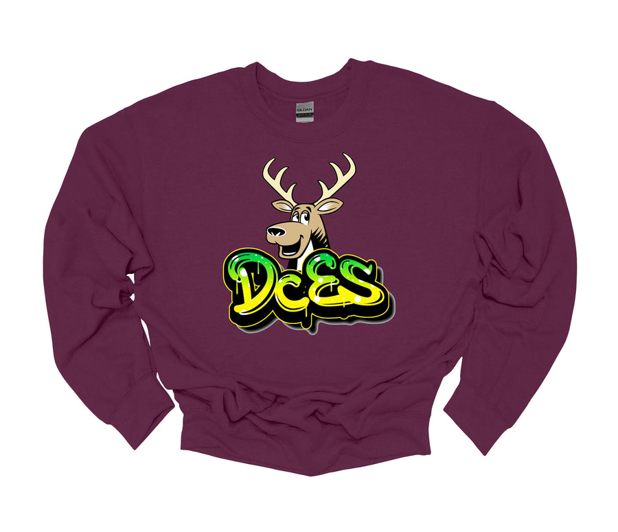 Deer Crossing Elementary- Graffiti Design Sweatshirt