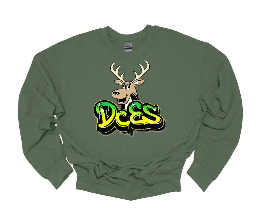 Deer Crossing Elementary- Graffiti Design Sweatshirt