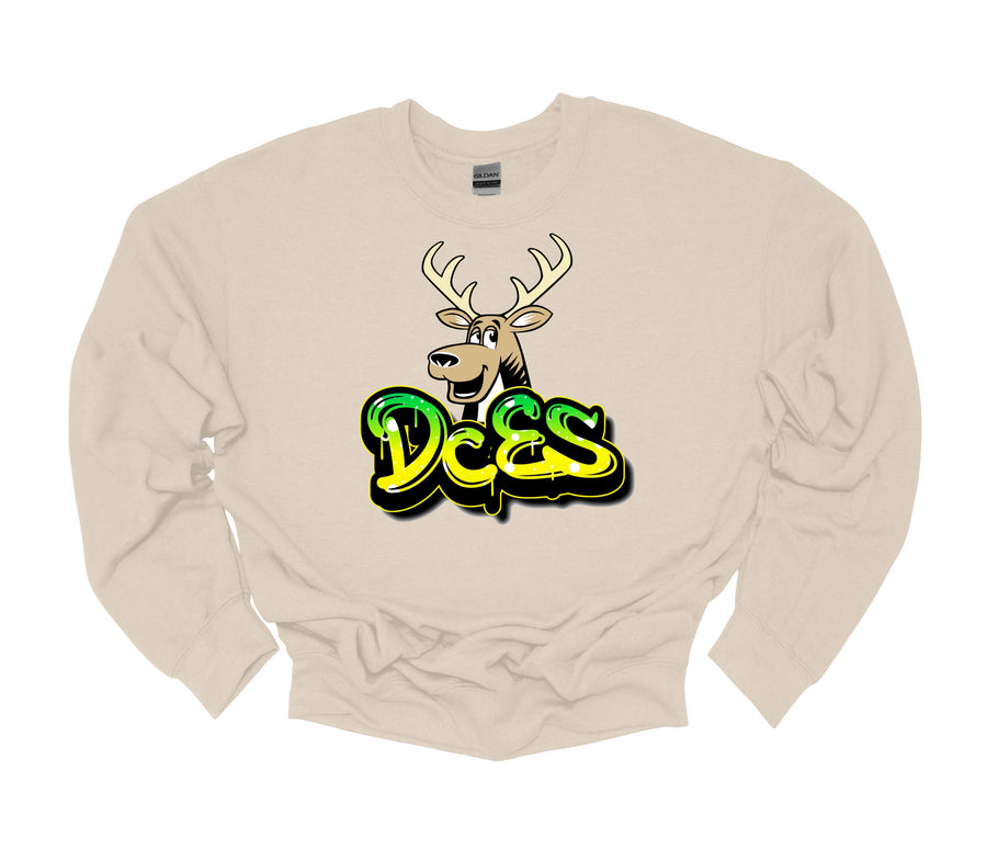 Deer Crossing Elementary- Graffiti Design Sweatshirt