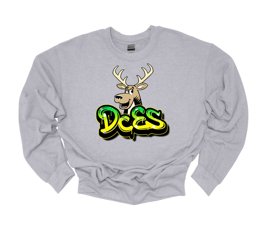 Deer Crossing Elementary- Graffiti Design Sweatshirt