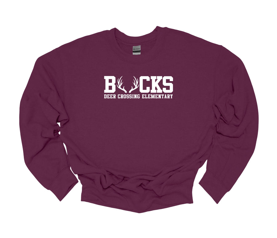 Deer Crossing Elementary-  Bucks Design Sweatshirt