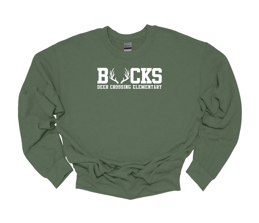 Deer Crossing Elementary-  Bucks Design Sweatshirt