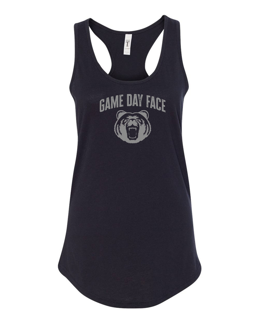 Oakdale Bears- Game Day Face Cheer Racerback Tank (LOUYAA)