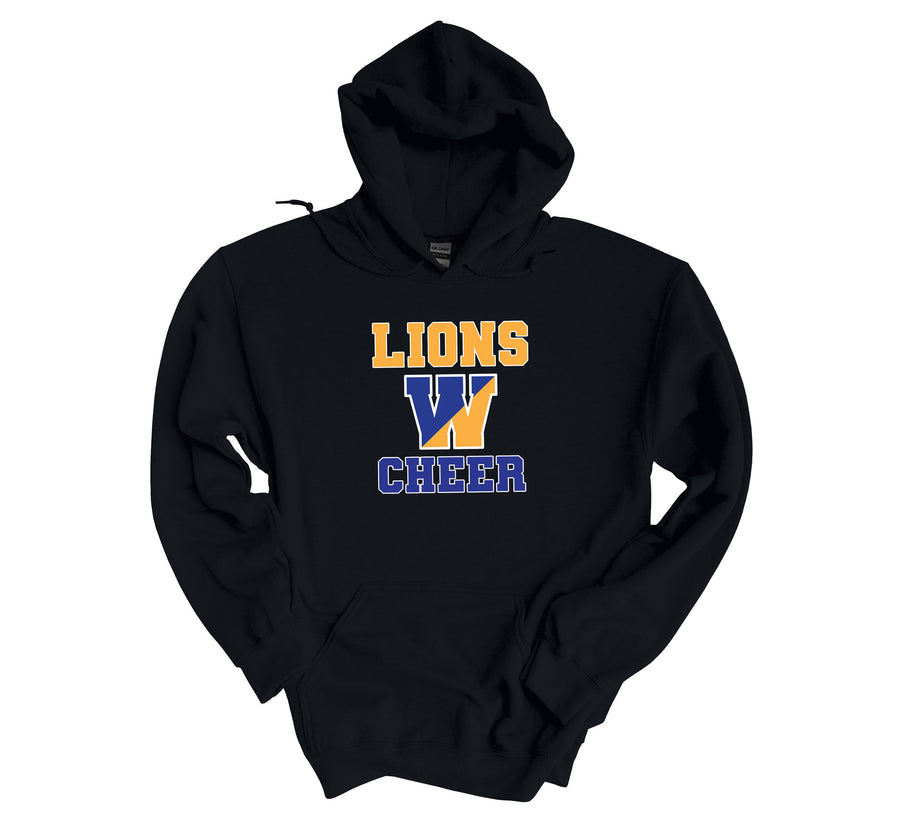 Lions Cheer with W in middle- Walkersville Hoodie