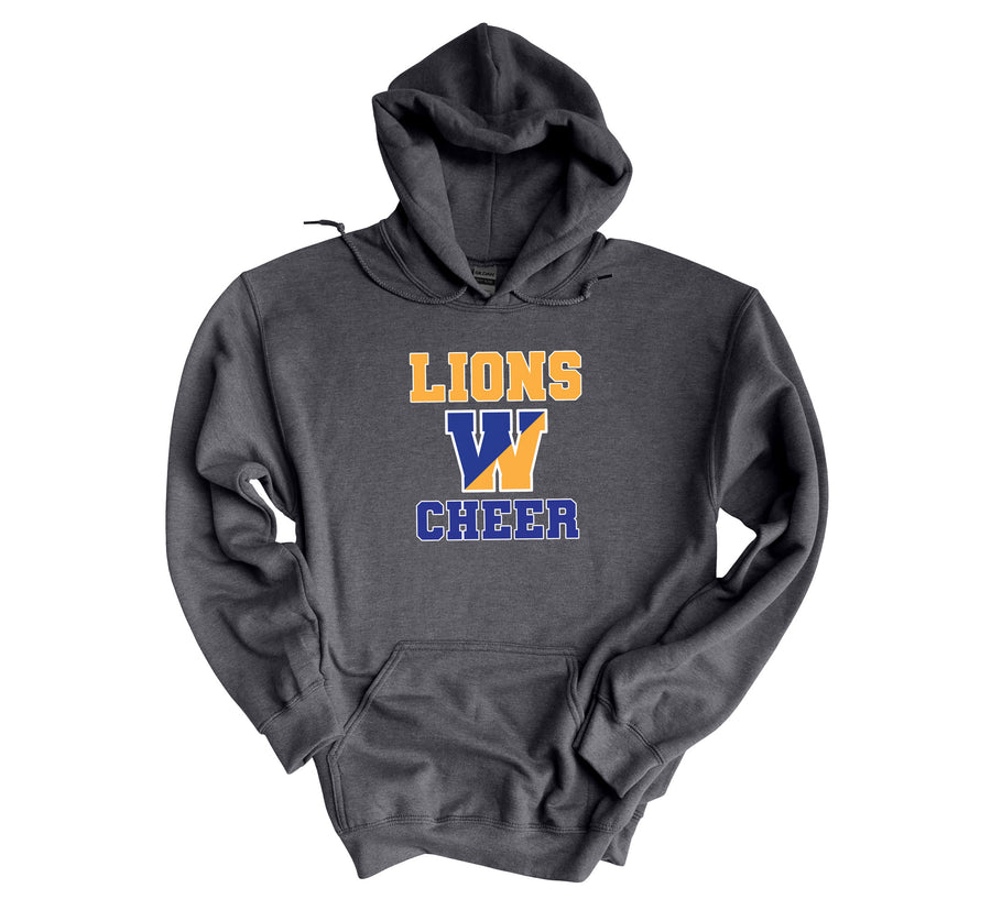 Lions Cheer with W in middle- Walkersville Hoodie