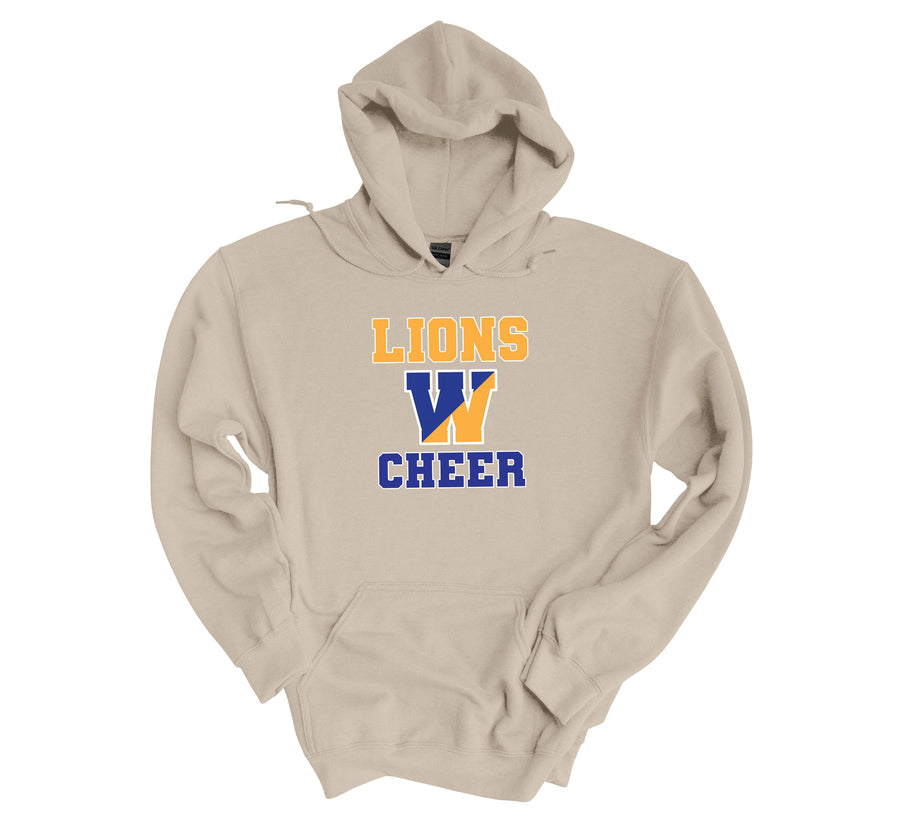 Lions Cheer with W in middle- Walkersville Hoodie