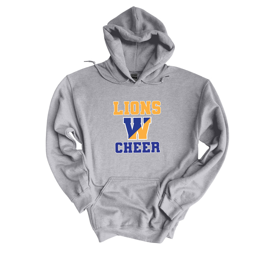 Lions Cheer with W in middle- Walkersville Hoodie