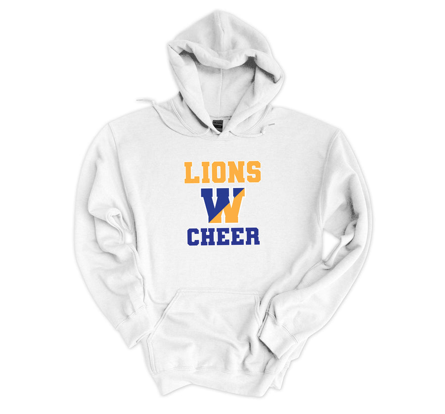 Lions Cheer with W in middle- Walkersville Hoodie