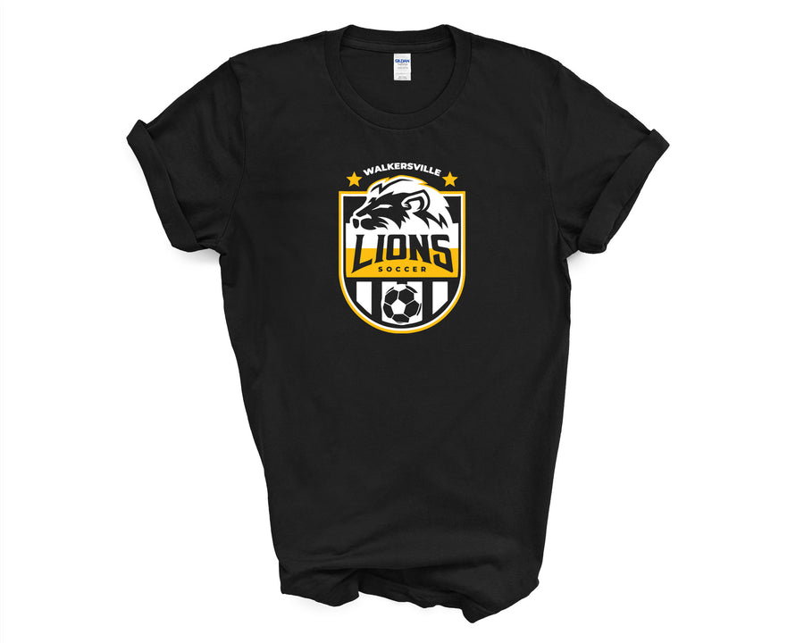 Walkersville Lions Soccer Outline Crest- Softstyle Shirt