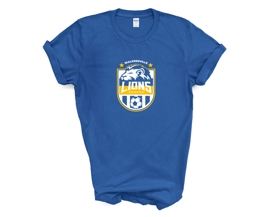 Walkersville Lions Soccer Solid Crest- Softstyle Shirt