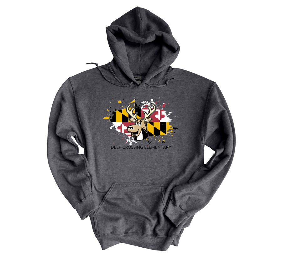 Deer Crossing Elementary- MD Flag Hoodie