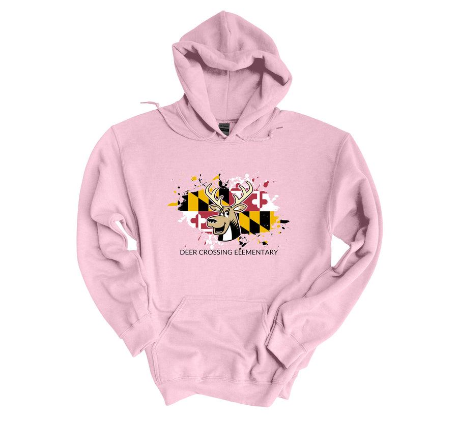 Deer Crossing Elementary- MD Flag Hoodie