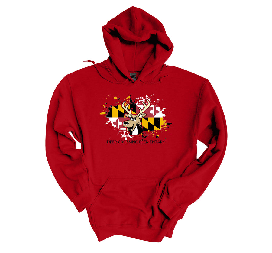 Deer Crossing Elementary- MD Flag Hoodie