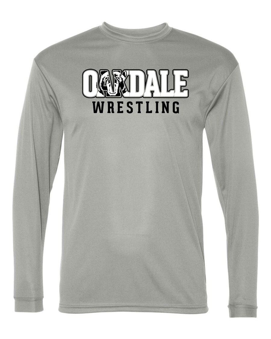 Oakdale Wrestling Bear Head Performance Long Sleeve Shirt (OHS)