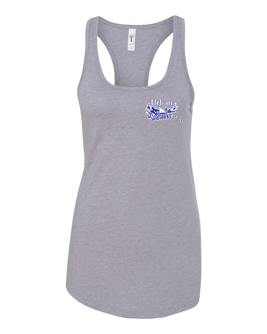 Urbana Seahawks- Heather Gray Women's Tank pocket design