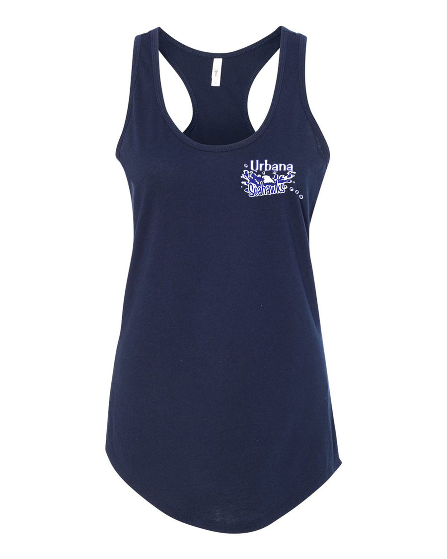 Urbana Seahawks- Navy Blue Women's Tank pocket design